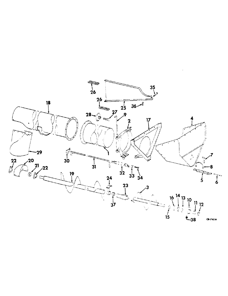 Схема запчастей Case IH 914 - (26-09) - GRAIN TANK, GRAIN TANK UNLOADER AUGER AND TUBE Grain Tank