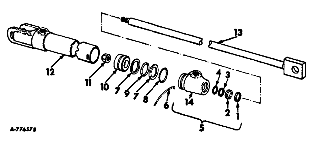Схема запчастей Case IH 622 - (Q-16) - BASKET AND AIR SYSTEM, BASKET DISTRIBUTOR HYDRAULIC CYLINDER Basket & Air System