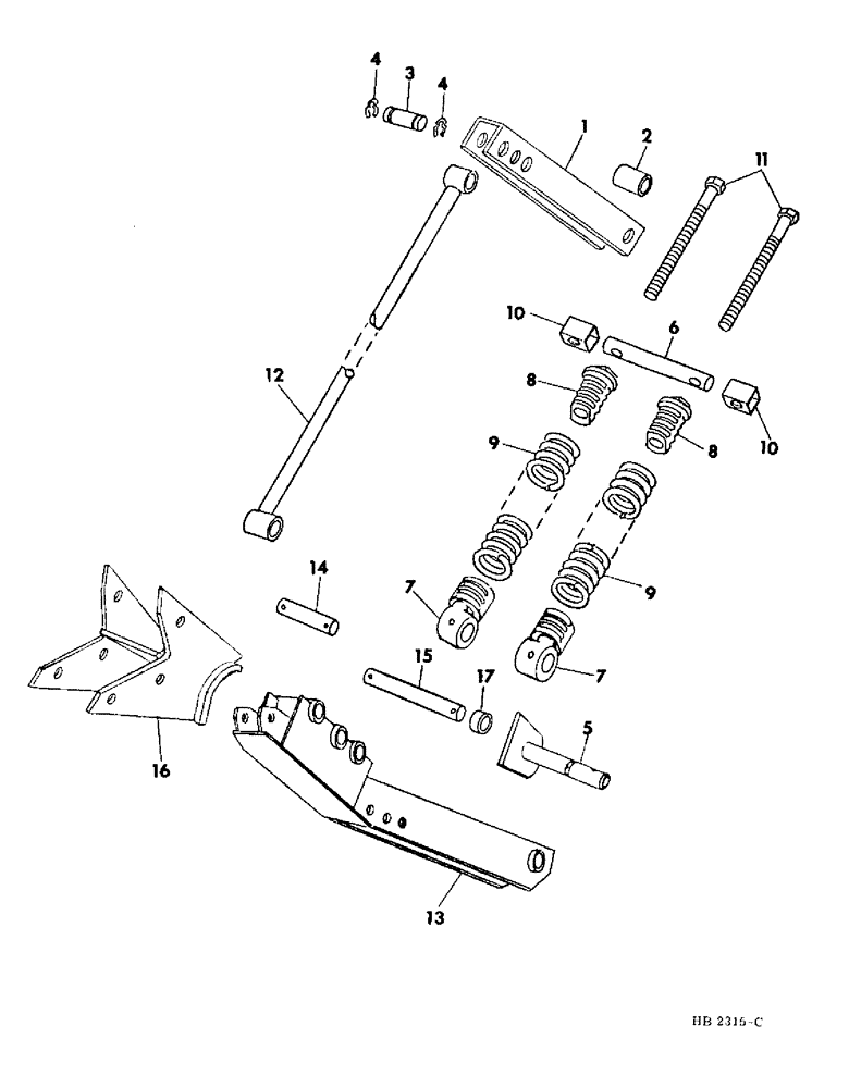 Схема запчастей Case IH 5000 - (09-07) - FRAME, HEADER FLOATATION AND ARM, FOR DUAL AUGER HEADER 1979 AND SINCE (12) - FRAME