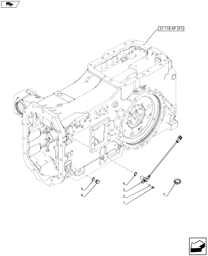 Схема запчастей Case IH MAXXUM 120 - (55.020.AB[02]) - VAR - 390283 - TRANSMISSION, SENSOR (55) - ELECTRICAL SYSTEMS