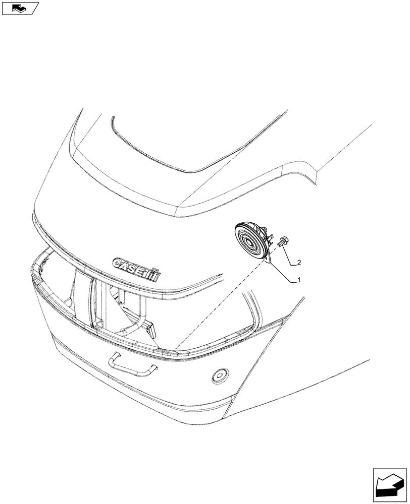 Схема запчастей Case IH FARMALL 115C - (55.408.AG) - HORN (55) - ELECTRICAL SYSTEMS