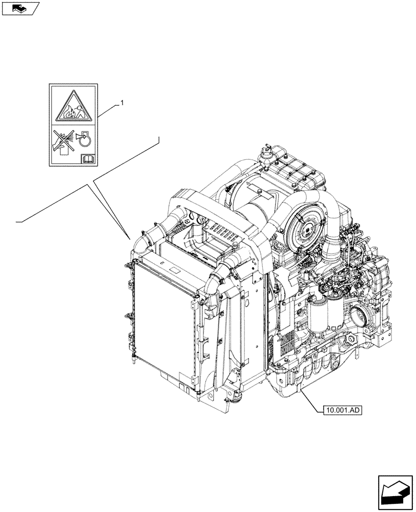 Схема запчастей Case IH MAXXUM 110 - (90.108.AC[04]) - VAR - 330007, 335007, 743726 - DECALS, WARNING (90) - PLATFORM, CAB, BODYWORK AND DECALS