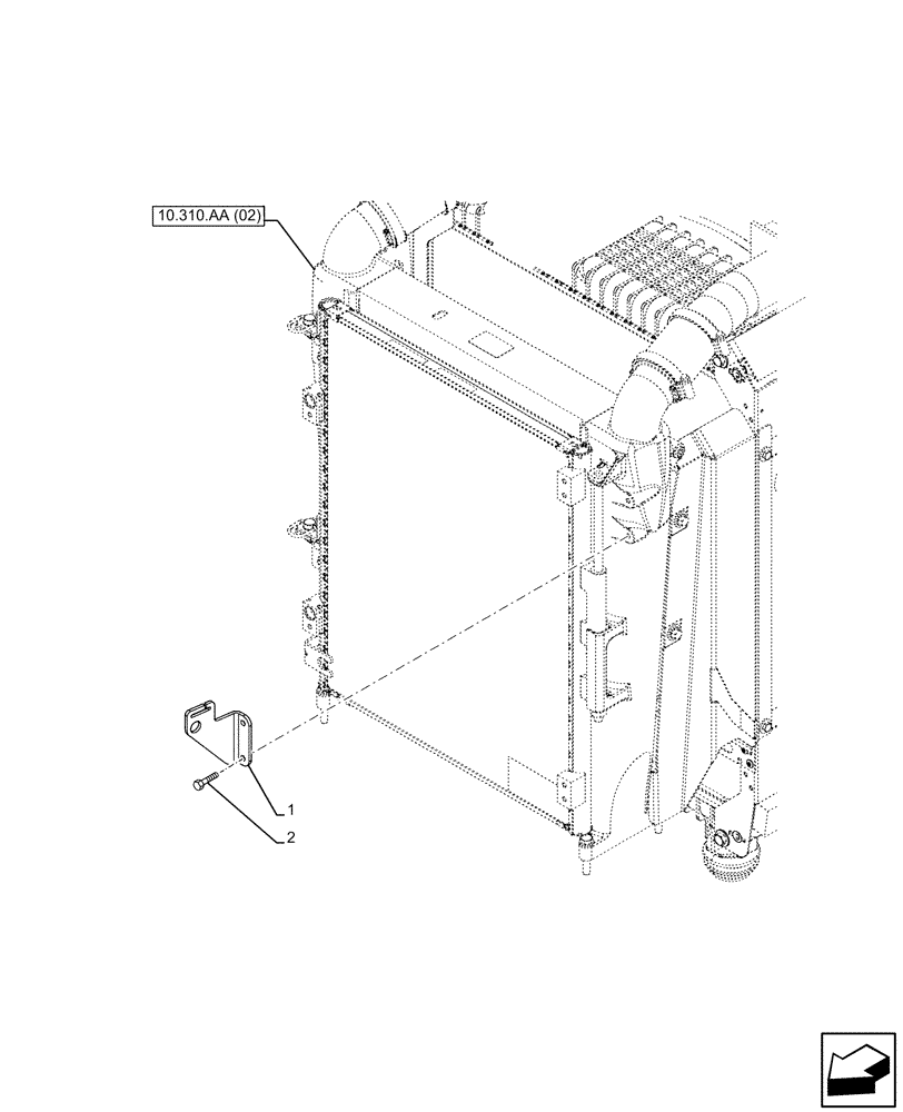 Схема запчастей Case IH MAXXUM 110 - (90.102.AD) - VAR - 390283 - HOOD, STRAP, BRACKET (90) - PLATFORM, CAB, BODYWORK AND DECALS