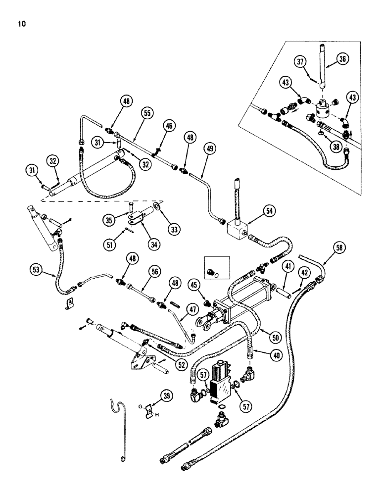 Схема запчастей Case IH 750 - (10) - HYDRAULICS, FRONT UNIT 