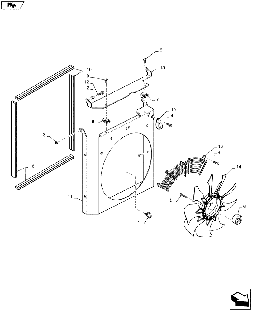 Схема запчастей Case IH SV185 - (10.414.AC[01]) - FAN (10) - ENGINE