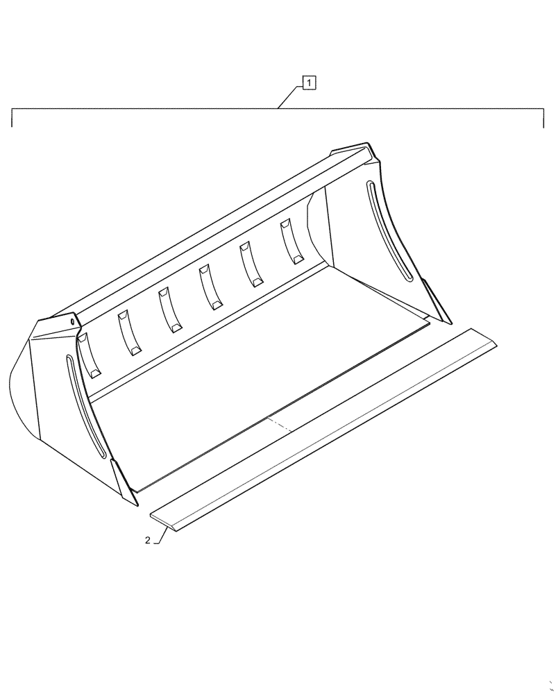 Схема запчастей Case IH L795 - (82.300.240) - VAR - 730795006 - BUCKET, 102", HEAVY DUTY, HIGH CAPACITY, EU STYLE (82) - FRONT LOADER & BUCKET