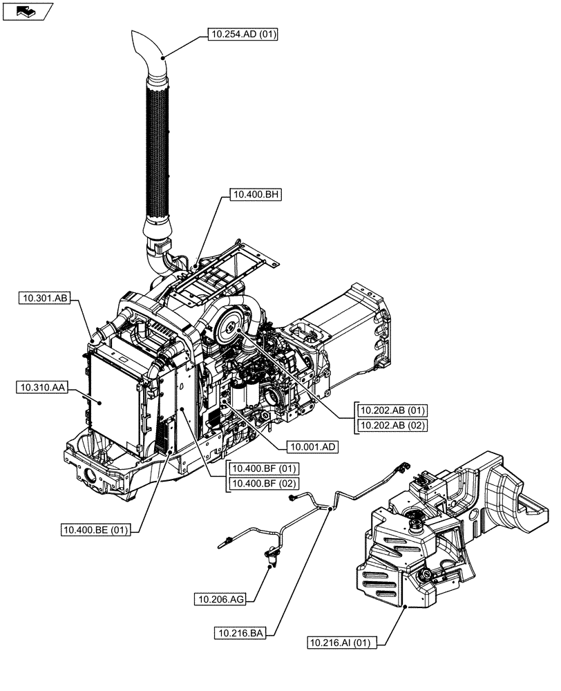 Схема запчастей Case IH MAXXUM 110 - (10.000.00) - SECTION INDEX - ENGINE (10) - ENGINE