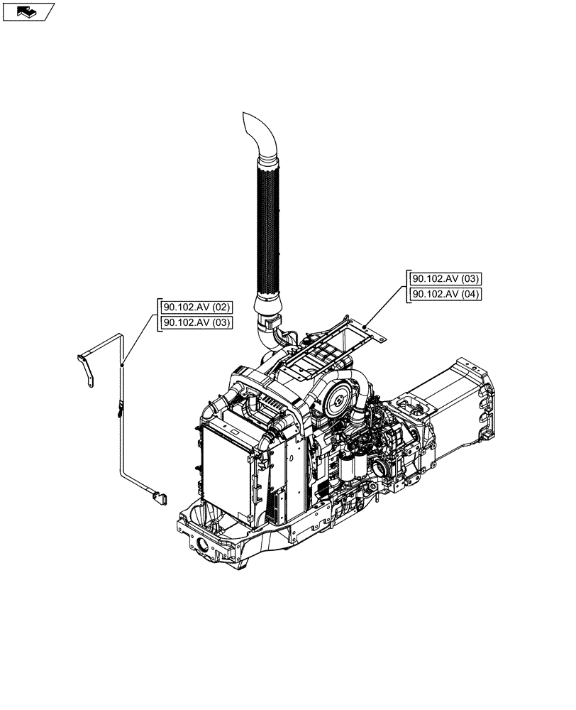 Схема запчастей Case IH MAXXUM 130 - (90.000.00[04]) - SECTION INDEX - PLATFORM, CAB, BODYWORK AND DECALS (90) - PLATFORM, CAB, BODYWORK AND DECALS