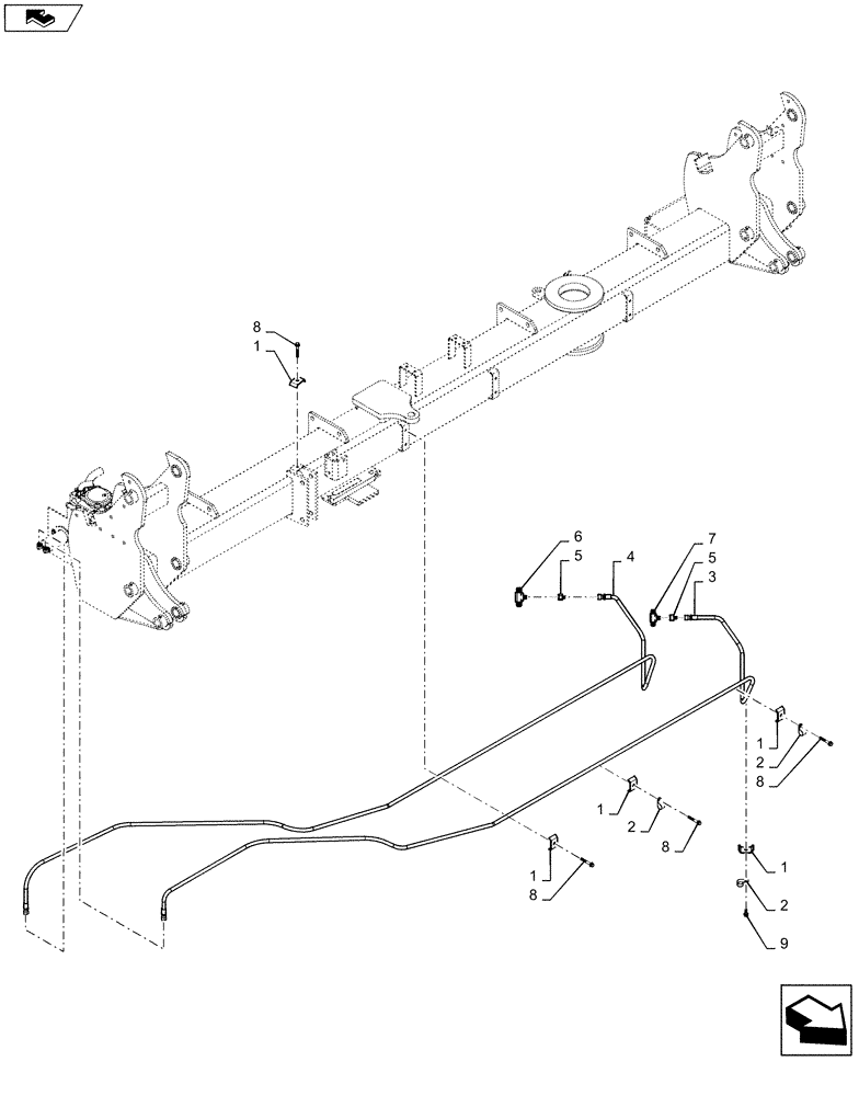 Схема запчастей Case IH 1245 - (35.747.AE[01]) - LIQUID FERTILIZER HYDRAULICS FOR 24/20, 16/30 AND 30" SPLIT ROW 16/31 (35) - HYDRAULIC SYSTEMS
