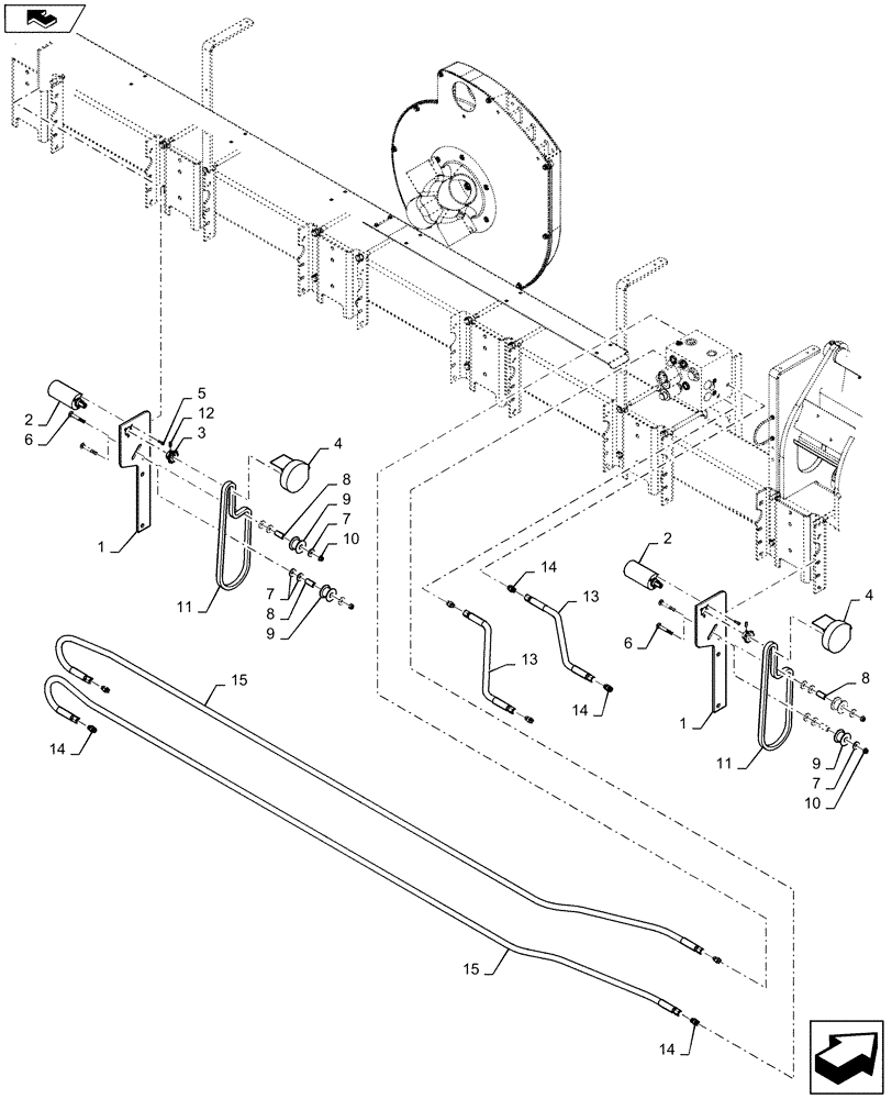 Схема запчастей Case IH 1245 - (35.745.AA[13]) - HYDRAULIC DIRECT DRIVE METER BULK FILL FOR 12/30 (35) - HYDRAULIC SYSTEMS