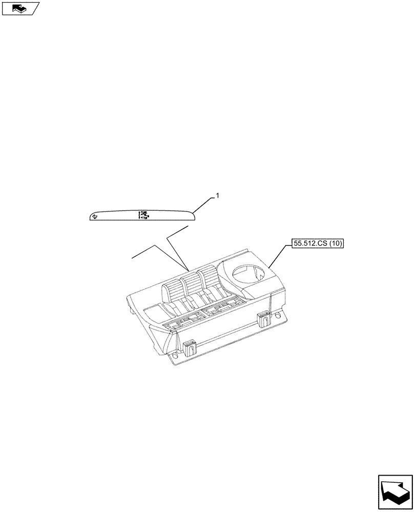 Схема запчастей Case IH MAXXUM 120 - (90.108.AA[06]) - VAR - 394782 - DECALS, JOYSTICK (90) - PLATFORM, CAB, BODYWORK AND DECALS