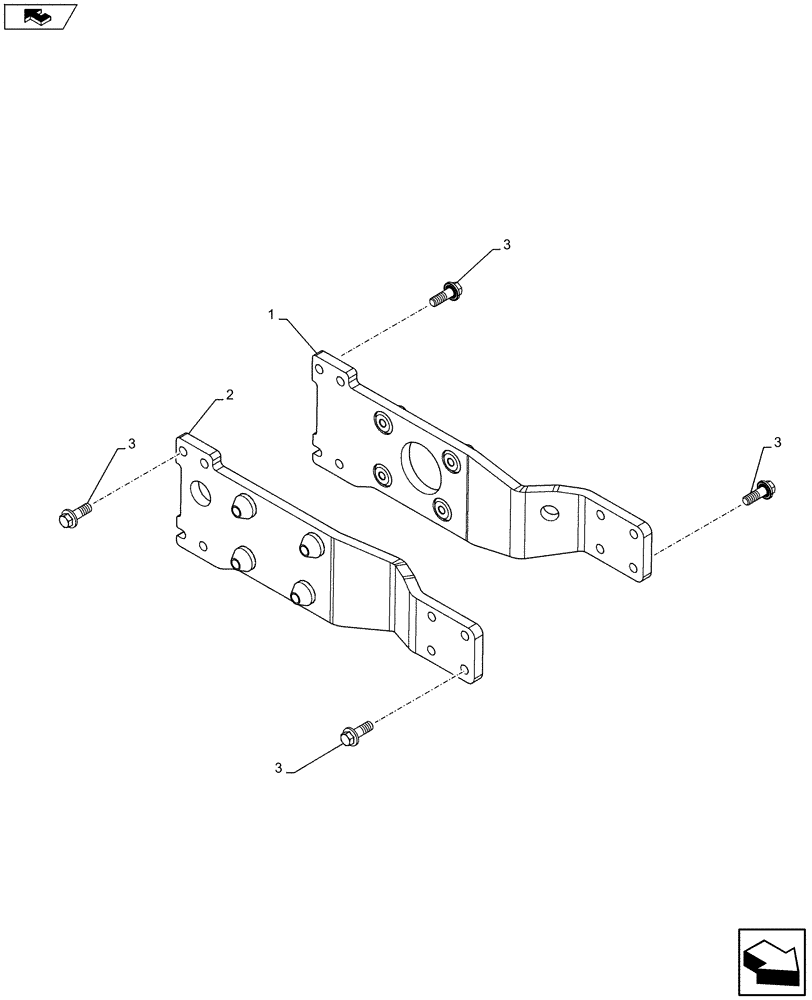 Схема запчастей Case IH MAXXUM 110 - (82.100.AI[03]) - VAR - 331605 - LOADER ARM, SUPPORT (82) - FRONT LOADER & BUCKET