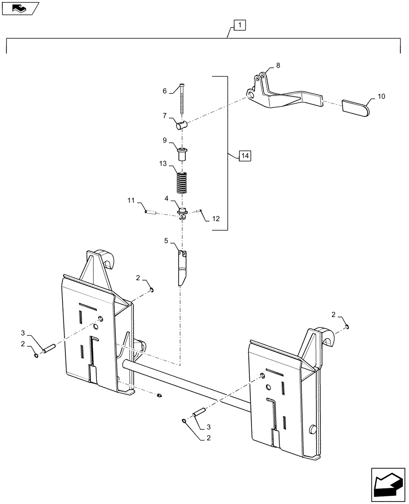 Схема запчастей Case IH L725 - (82.100.AH[08]) - VAR - 716547056 - SKID STEER QA ADAPTER (82) - FRONT LOADER & BUCKET