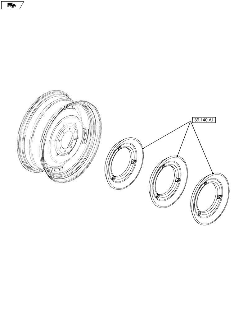 Схема запчастей Case IH MAXXUM 110 - (39.000.00) - SECTION INDEX - FRAMES AND BALLASTING (39) - FRAMES AND BALLASTING