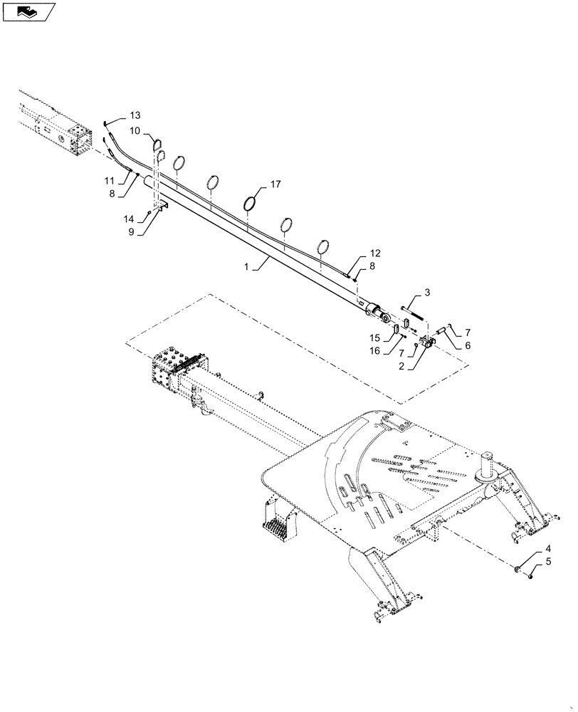 Схема запчастей Case IH 1245 - (35.944.AA[01]) - HYDRAULIC HITCH FOR 24/20, 16/30 30" 16/31 SPLIT ROW (35) - HYDRAULIC SYSTEMS