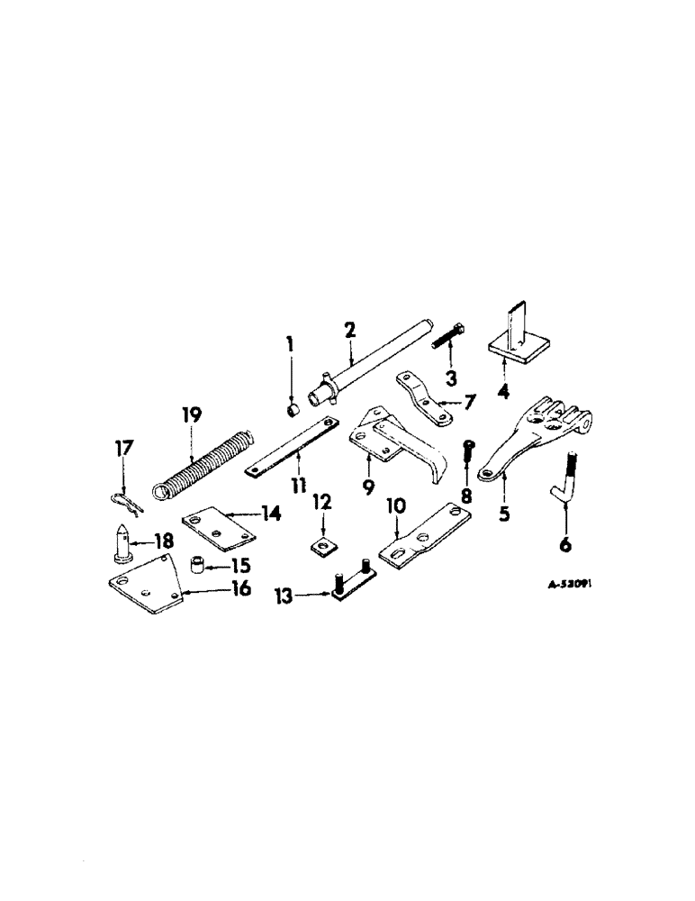 Схема запчастей Case IH 461 - (U-25[A]) - ADAPTING PARTS FOR SINGLE ACTING HYDRAULIC CYLINDERS 