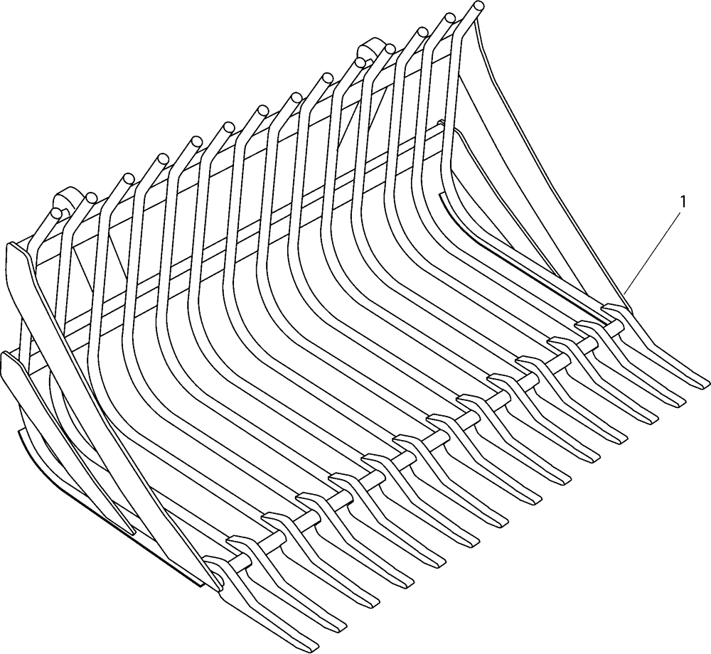 Схема запчастей Case IH L745 - (82.300.AQ) - VAR - 717444006 - 59" ROCK FORK (82) - FRONT LOADER & BUCKET
