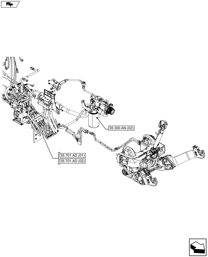 Схема запчастей Case IH MAXXUM 110 - (35.000.00[04]) - SECTION INDEX - HYDRAULIC SYSTEM (35) - HYDRAULIC SYSTEMS