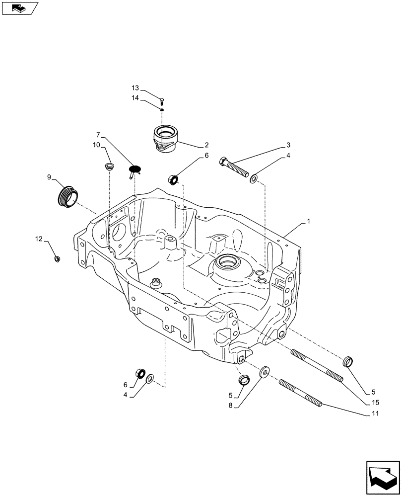 Схема запчастей Case IH MAXXUM 110 - (25.100.AV[04]) - VAR - 336811, 390811 - FRONT AXLE SUPPORT (25) - FRONT AXLE SYSTEM