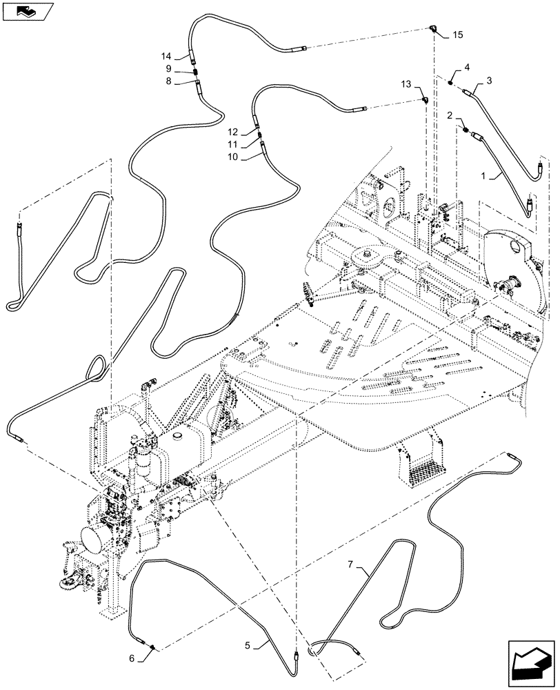 Схема запчастей Case IH 1245 - (35.200.AA[15]) - 36 GPM PTO HYDRAULIC DISTRIBUTION FOR 12/30 (35) - HYDRAULIC SYSTEMS
