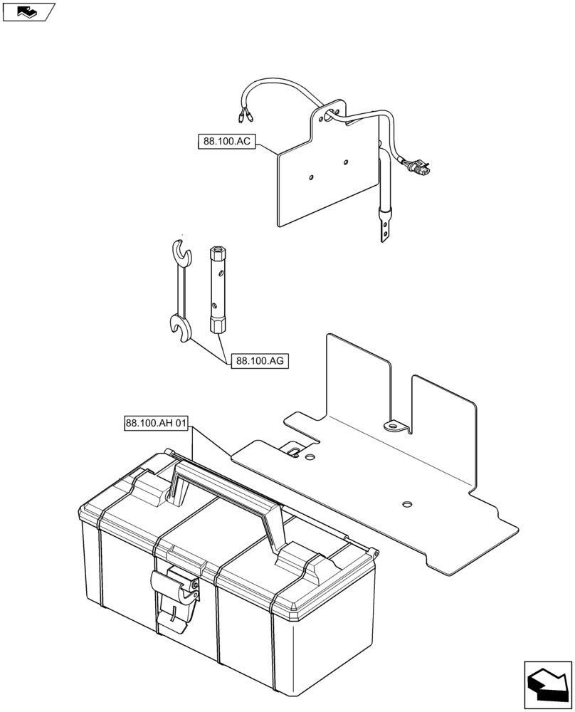 Схема запчастей Case IH MAXXUM 110 - (00.000.88) - PICTORIAL INDEX - ACCESSORIES (00) - GENERAL & PICTORIAL INDEX