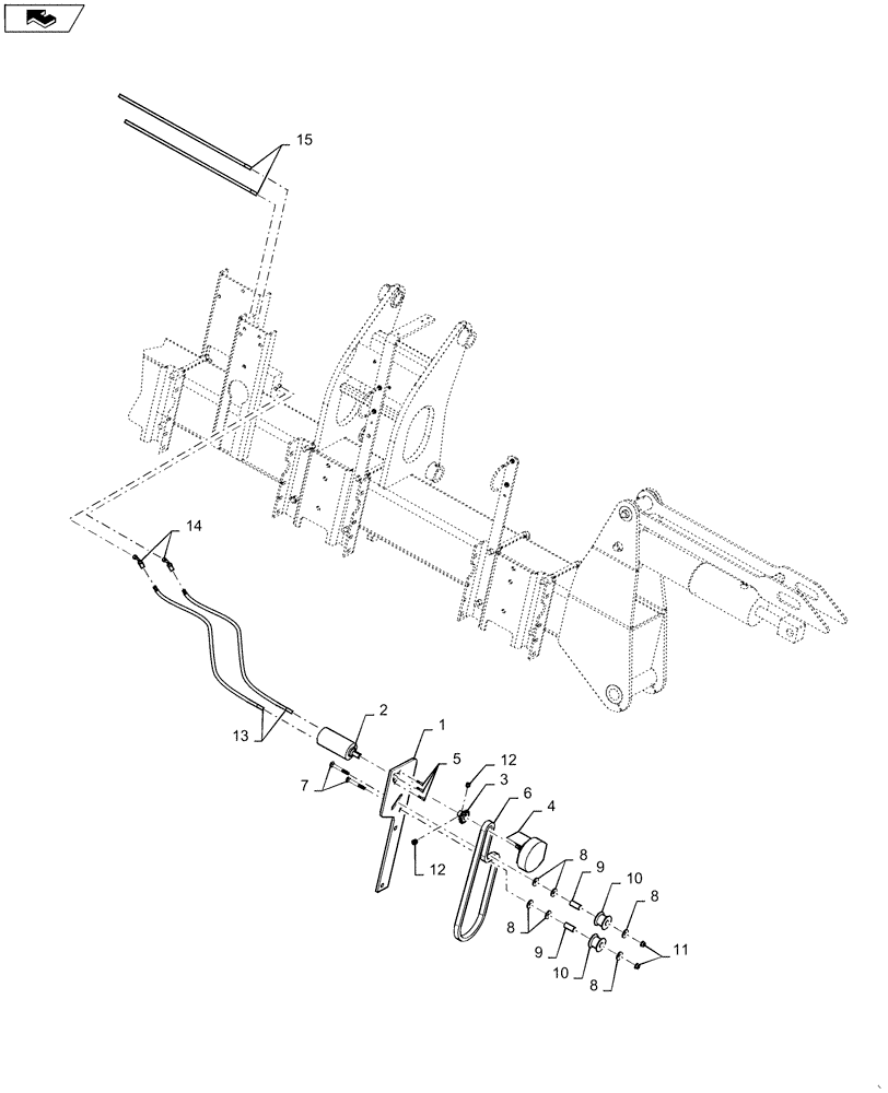 Схема запчастей Case IH 1245 - (35.745.AA[14]) - HYDRAULIC DIRECT DRIVE METER BULK FILL FOR 16/30 (35) - HYDRAULIC SYSTEMS