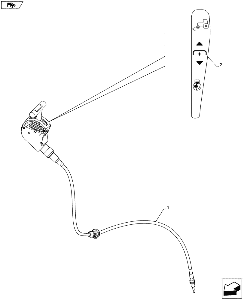 Схема запчастей Case IH MAXXUM 120 - (31.104.AA[02]) - VAR - 332801, 335788, 744740 - PTO, CONTROL LEVER, GROUND SPEED (540/540E/1000 RPM) (31) - IMPLEMENT POWER TAKE OFF