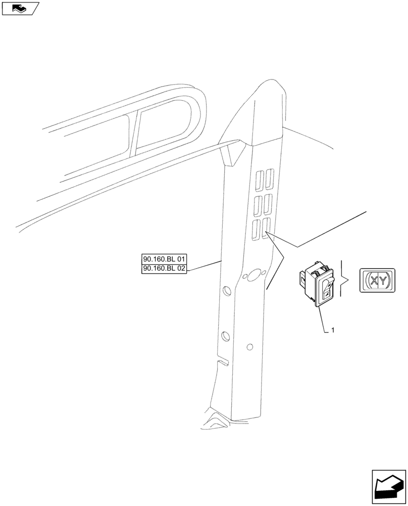Схема запчастей Case IH MAXXUM 140 - (55.302.AI) - VAR - 330798 - ELECTRICALLY CONTROLLED BATTERY ISOLATOR - SWITCH (55) - ELECTRICAL SYSTEMS