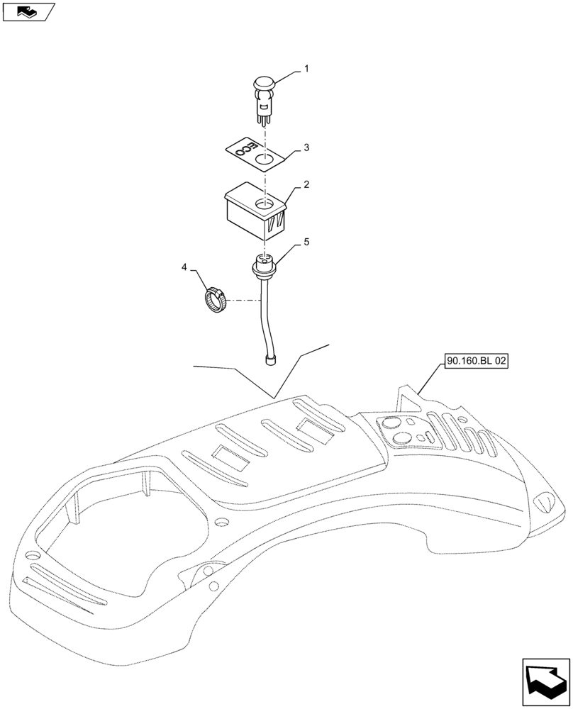Схема запчастей Case IH MAXXUM 140 - (55.408.CB[01]) - VAR - 330291, 743764 - EDC INDICATOR LIGHT - TRANSMISSION 17X16 40 KM/H - SPS (55) - ELECTRICAL SYSTEMS