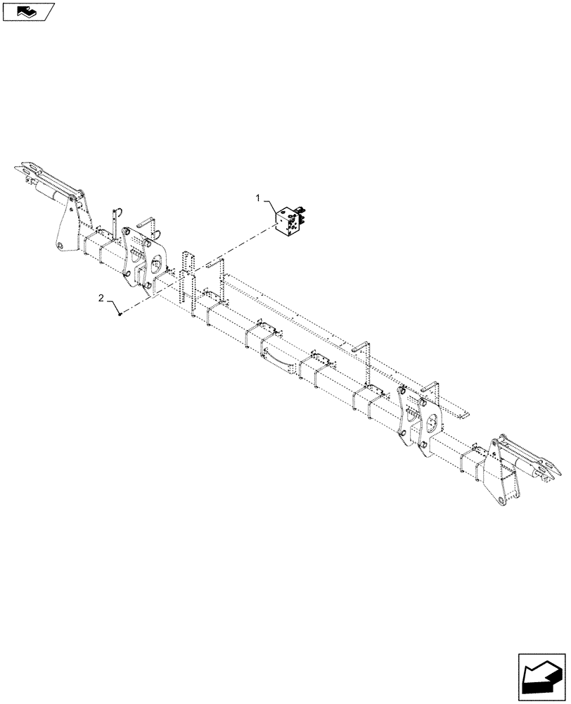 Схема запчастей Case IH 1245 - (35.745.AA[01]) - HYDRAULIC VALVE DIRECT DRIVE 2 SECTION FOR 12/30, 16/30 (35) - HYDRAULIC SYSTEMS