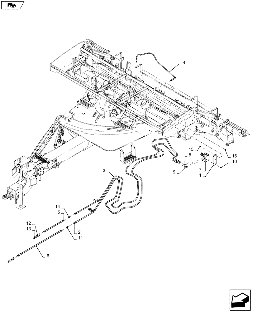 Схема запчастей Case IH 1245 - (35.745.AA[15]) - BULK FILL HYDRAULICS FOR 30" SPLIT ROW 12/23 , 12/30 (35) - HYDRAULIC SYSTEMS