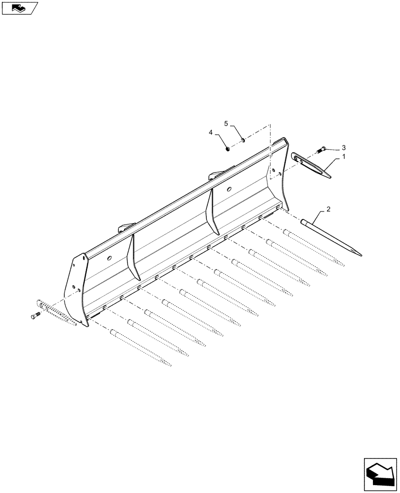 Схема запчастей Case IH L735 - (82.300.AQ[10]) - VAR - 717441006 - 90" 12 TINE MANURE FORK EURO STYLE (82) - FRONT LOADER & BUCKET