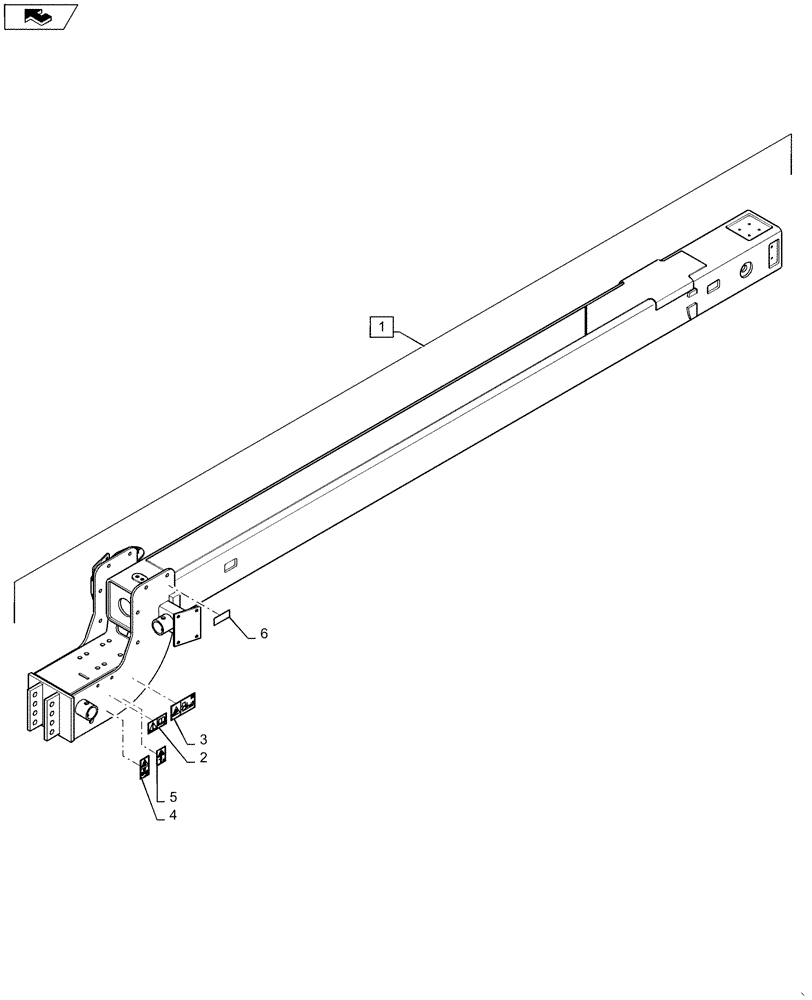 Схема запчастей Case IH 1245 - (39.110.AM[02]) - 40 FOOT HITCH FOR 24/20,16/31 (39) - FRAMES AND BALLASTING
