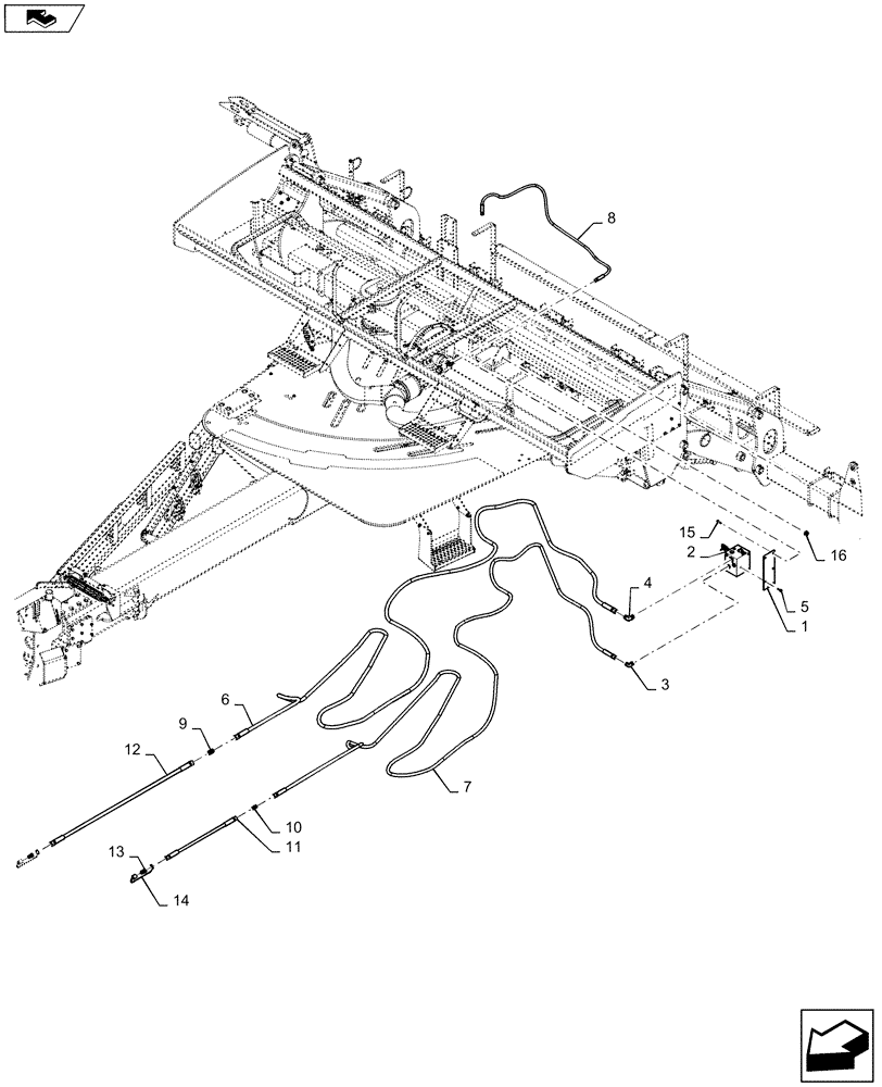 Схема запчастей Case IH 1245 - (35.745.AA[06]) - BULK FILL HYDRAULICS FOR 24/20, 30" SPLIT ROW 16/31 AND 16/30 (35) - HYDRAULIC SYSTEMS