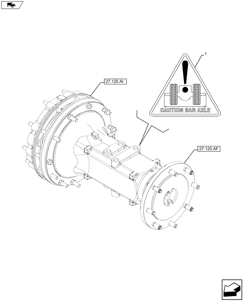 Схема запчастей Case IH MAXXUM 110 - (90.108.AC[09]) - VAR - 332351 - DECALS, SAFETY (90) - PLATFORM, CAB, BODYWORK AND DECALS