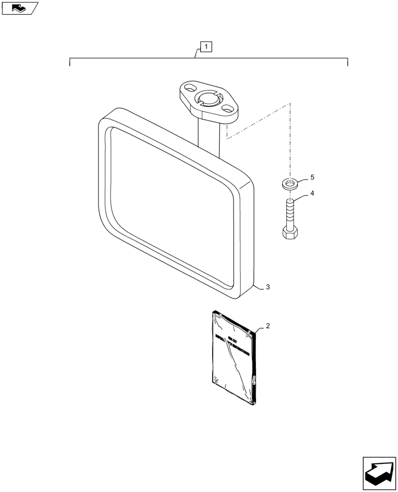 Схема запчастей Case IH MAXXUM 115 - (88.100.90[10]) - DIA KIT - INTERNAL REAR-VIEW MIRRORS (88) - ACCESSORIES