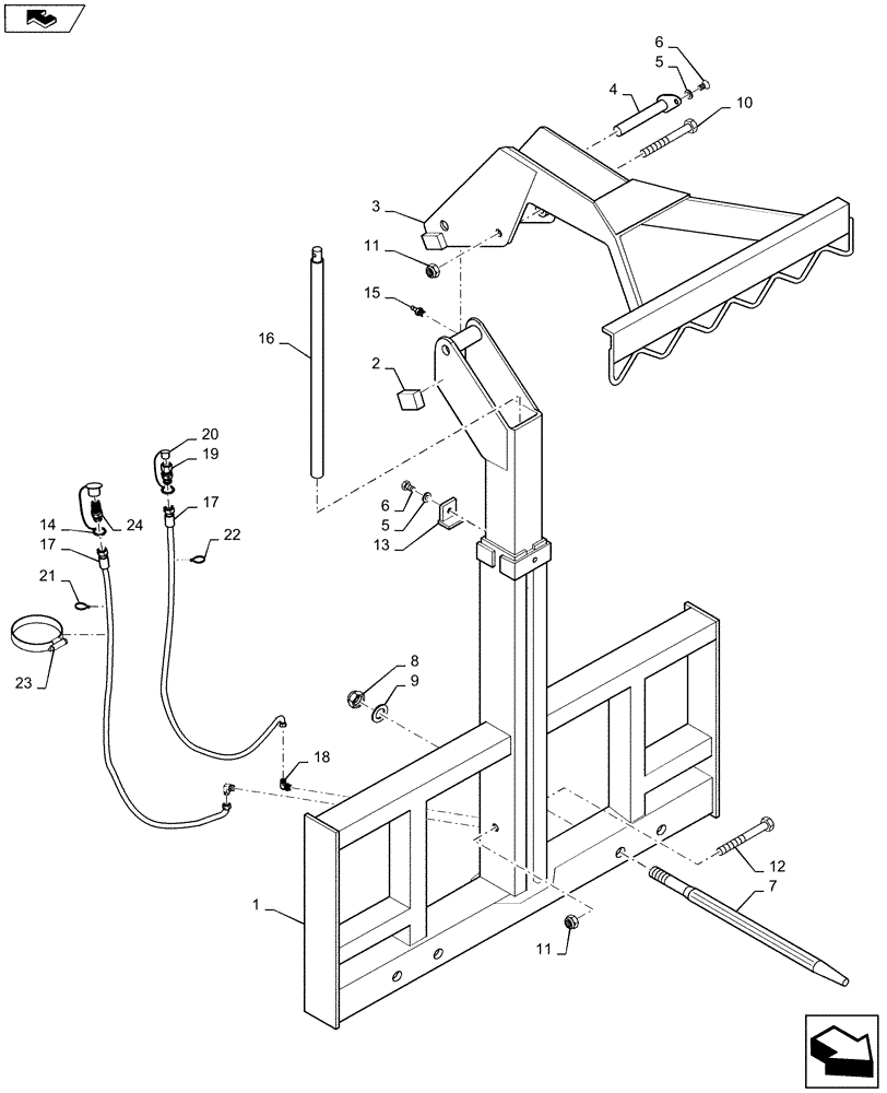 Схема запчастей Case IH L785 - (35.734.AA[06]) - VAR - 717482006 - BALE HANDLER DB4000 (35) - HYDRAULIC SYSTEMS