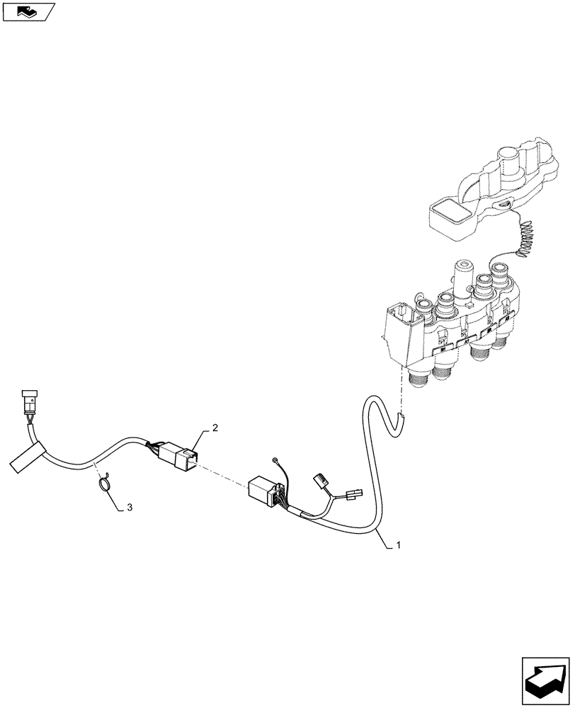 Схема запчастей Case IH L785 - (55.100.020) - VAR - 713675006 - 3RD FUNCTION, WIRE HARNESS INTERFACE KIT (55) - ELECTRICAL SYSTEMS
