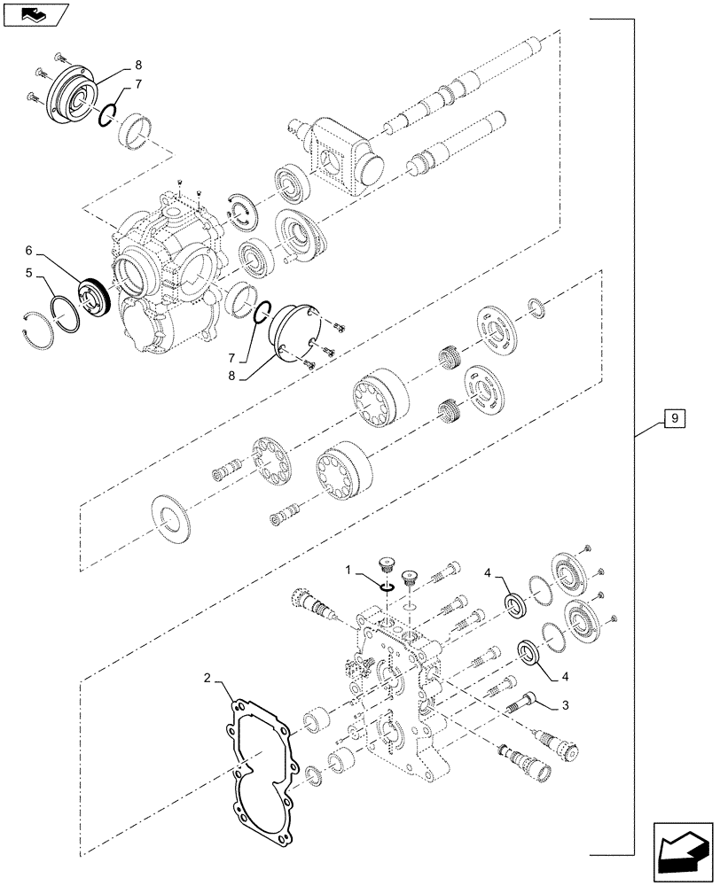 Схема запчастей Case IH FARMALL 50B - (29.200.03) - SEAL KIT, HYDROSTATIC PUMP (29) - HYDROSTATIC DRIVE
