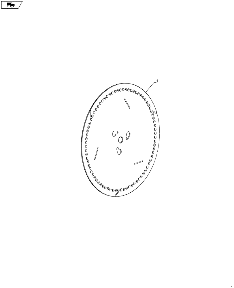 Схема запчастей Case IH 1250 - (61.904.AB[01]) - SEED DISC (61) - METERING SYSTEM