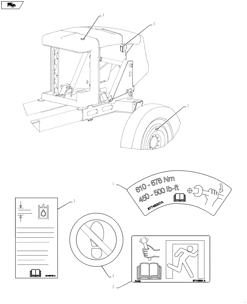 Схема запчастей Case IH 4420 - (10-007) - OPERATIONAL GROUP, RUSSIAN (13) - DECALS