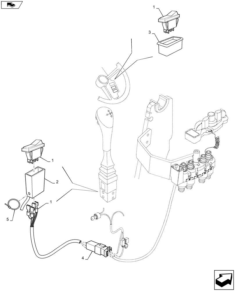 Схема запчастей Case IH L765 - (55.512.BL[01]) - VAR - 713626006 - ELECTRIC SWITCH FOR SOFT RIDE (55) - ELECTRICAL SYSTEMS