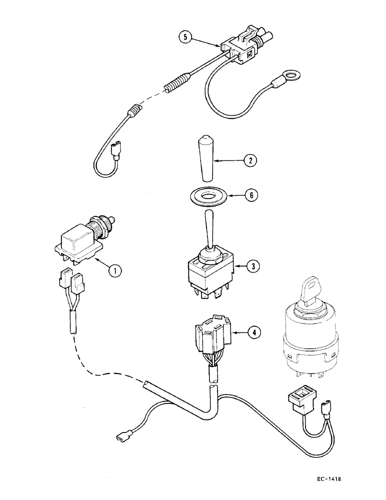 Схема запчастей Case IH 685 - (4-236) - TWO SPEED POWER SHIFT CONTROL, 685 : 18001-, 885 : 18001- (04) - ELECTRICAL SYSTEMS