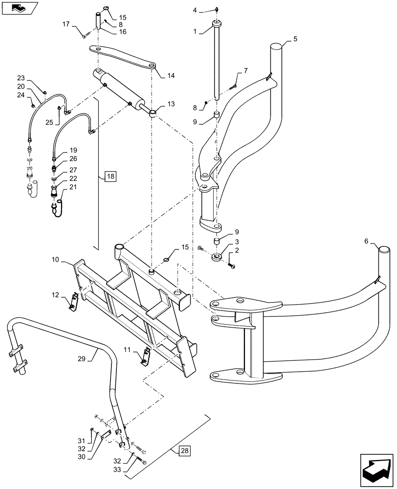 Схема запчастей Case IH L785 - (90.105.AR[01]) - VAR - 717474006 - HEAVY DUTY BALE GRIP 63" (90) - PLATFORM, CAB, BODYWORK AND DECALS