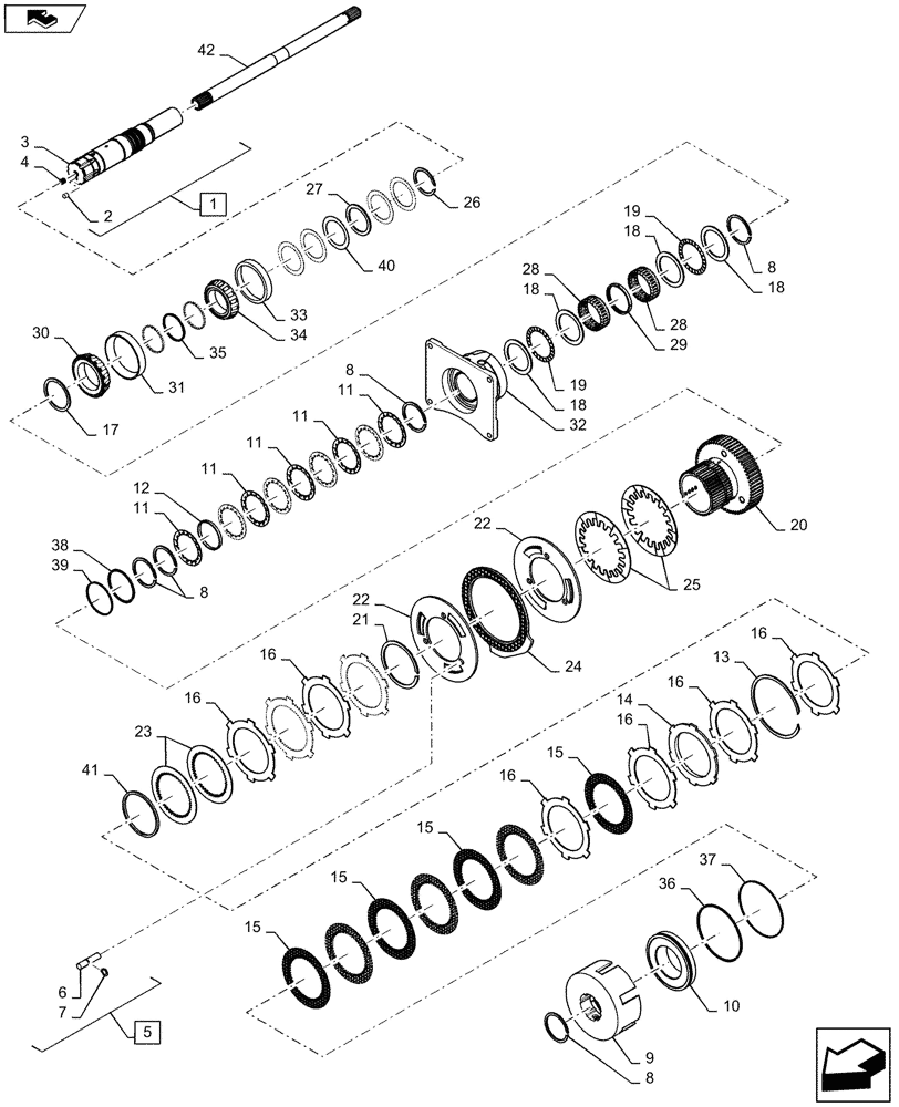 Схема запчастей Case IH MAGNUM 2654 - (31.225.AA[01]) - VAR - 420603, 420604 - POWER TAKE OFF ASSEMBLY, INPUT SHAFT (31) - IMPLEMENT POWER TAKE OFF