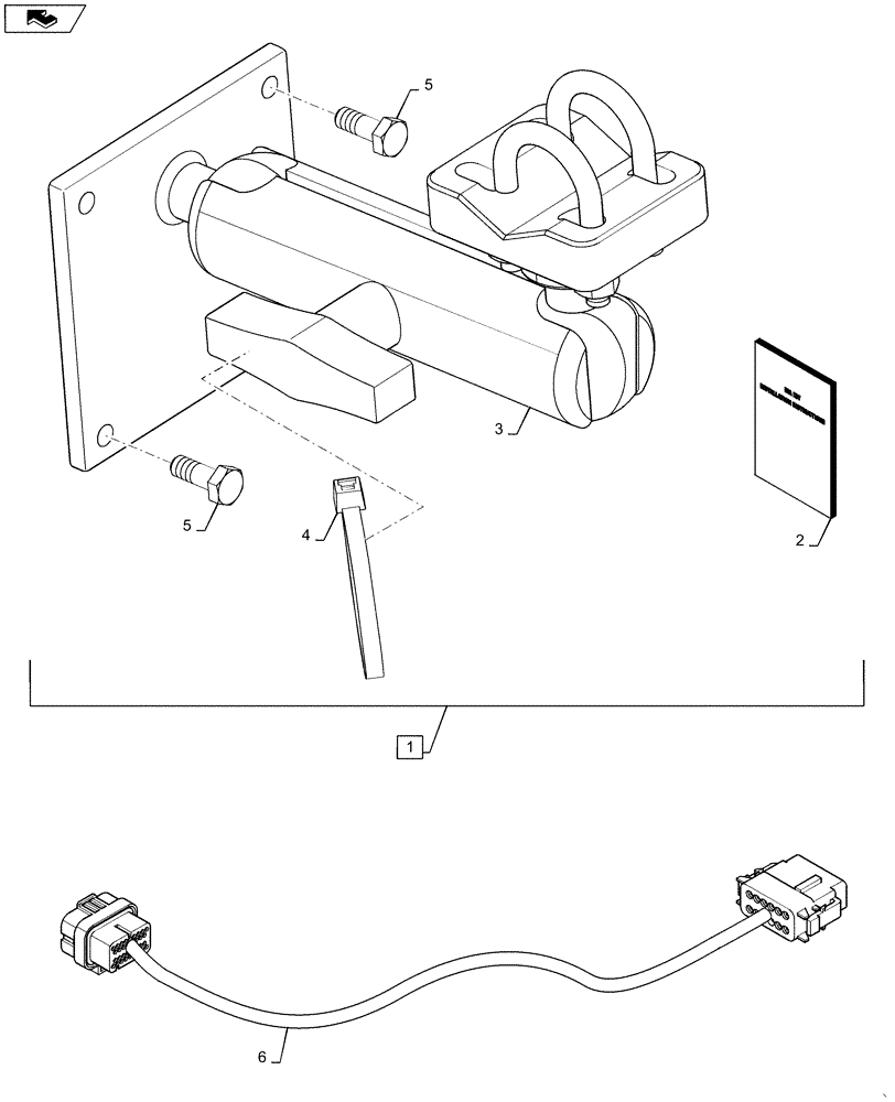 Схема запчастей Case IH MAGNUM 235 - (88.090.12) - DIA KIT, FRED II RH BAR INSTALL (88) - ACCESSORIES