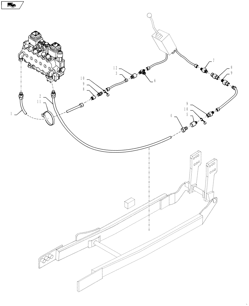 Схема запчастей Case IH BH90 - (043) - HYDRAULIC KIT - FARMALL 45A & 55A - 717914006 (35) - HYDRAULIC SYSTEMS