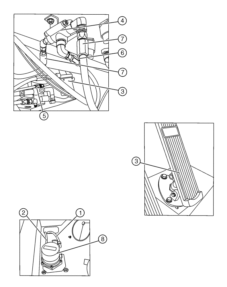 Схема запчастей Case IH FLX4330 - (07-015) - FOOT THROTTLE GROUP (ALL ENGINES) Pneumatics
