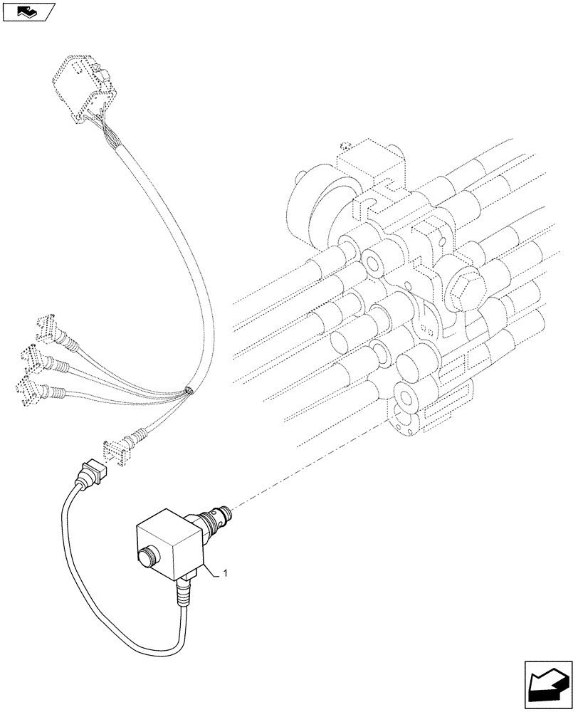 Схема запчастей Case IH L725 - (55.010.AG) - VAR - 717521016 - SOFT RIDE ELECTRIC SHUTOFF KIT (55) - ELECTRICAL SYSTEMS