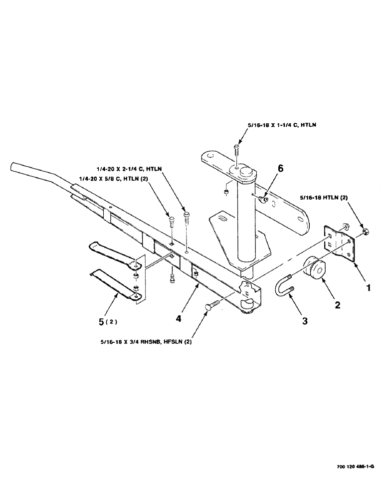 Схема запчастей Case IH 8430 - (6-08) - THREADER ARM ASSEMBLY (14) - BALE CHAMBER